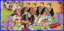Utagawa Kunimasa Ukiyo-e Woodblock Print Triumphal Return Qing Army Meiji
