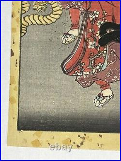 Utagawa Kunisada I (1786-1865) Antique Japanese Woodblock Print 1811-1844