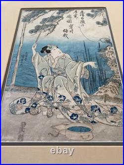Utagawa Kunisada I (Honjo, Edo 1786-1865) Japanese Woodblock Print Kabuki Actors