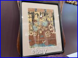 Utagawa Kunisada Samurai Japanese Woodblock Toyokuni III Ukiyo-e Edo Period