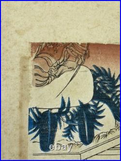 Utagawa Kuniyoshi Original Japanese Woodblock Print Edo Period Samurai Scene