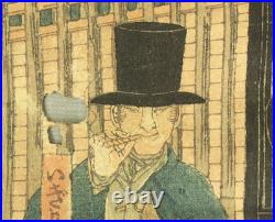 Utagawa Sadahide (1807-1879) Original Woodblock prints / Yokohama Port on Sunday