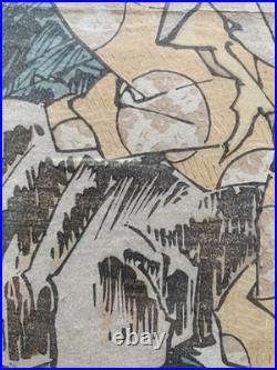 Utagawa Toyokuni I Antique 1818 Japanese Woodblock Actor Ichikawa Danjuro Framed