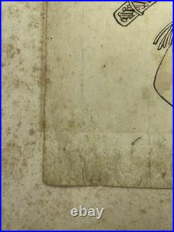 Utagawa Toyokuni I Edo Woodblock Print Actor Ichikawa Ichizo Samurai Kabuki Art