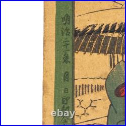 Utatora Utagawa Kunitoshi Woodblock Print Tokyo Komagata Azuma Bridge View Meiji