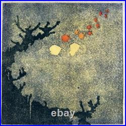 VTG 1930s Japanese Inspired Original Woodblock prints Fish Ocean Reefs 8x8