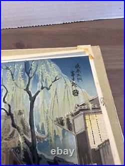 VTG Japanese Woodblock Prints Tomikichiro Tokuriki Temple Kyoto Japan 11.5x10