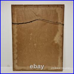 VTG Original Japanese Woodblock Print Iris, Framed 15.75 x 20.5, Under Glass