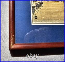 VTG Triptych Japanese Woodblock Prints Benji Asada Paintings Rice Paper FRAMED