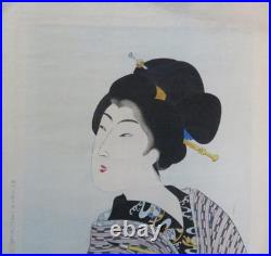 Vintage 1897 Japanese Woodblock Print Ukiyo-e Shin-Bijin by Yoshu Chikanobu F/S