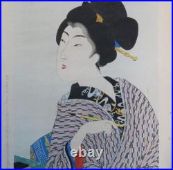 Vintage 1897 Japanese Woodblock Print Ukiyo-e Shin-Bijin by Yoshu Chikanobu F/S