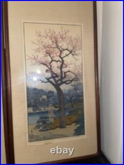 Vintage 2 Toshi Yoshida Wood Block Prints (Plum Tree)(Bamboo) Friendly Garden