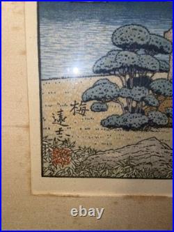 Vintage 2 Toshi Yoshida Wood Block Prints (Plum Tree)(Bamboo) Friendly Garden