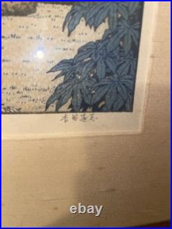 Vintage 2 Toshi Yoshida Wood Block Prints (Plum Tree)(Bamboo) Friendly Garden