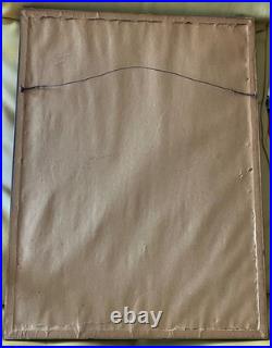 Vintage 50's Kaoru Kawano Tanpopo Japanese Woodblock Print Girl & Flowers Signed