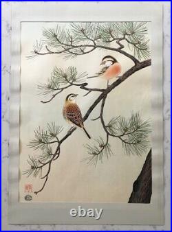 Vintage Contemporary Japanese Art Shizuo Ashikaga Hand Colored Woodblock Print