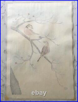 Vintage Contemporary Japanese Art Shizuo Ashikaga Hand Colored Woodblock Print