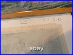 Vintage Eiichi Kotozuka Japanese Woodblock Avenue of Cedar Trees by Uchida 1950s