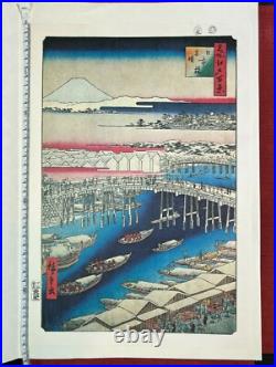 Vintage Hiroshige 100 views of Edo Japanese Ukiyo-e 40 Print Set Big Sale