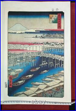 Vintage Hiroshige 100 views of Edo Japanese Ukiyo-e 40 Print Set Big Sale