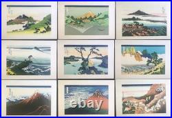 Vintage Hokusai The 36 Views of Mount Fuji 46 woodblock print complete Set
