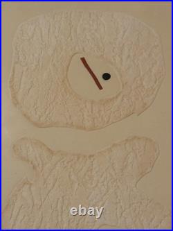 Vintage Japanese Embossed Woodblock Print by Haku Maki  Work 73-3 (OK)