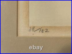 Vintage Japanese Embossed Woodblock Print by Haku Maki  Work 73-3 (OK)