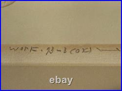 Vintage Japanese Embossed Woodblock Print by Haku Maki  Work 73-3 (OK)