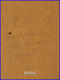 Vintage Japanese Embossed Woodblock Print by Haku Maki  Work 73-3 (OK)