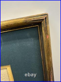 Vintage Japanese Rice Field Woodblock Print Green Landscape Framed Signed Large