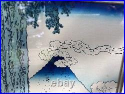 Vintage Japanese Woodblock Katsushika Hokusai -Mishima Pass in Kai Province 70's