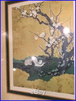 Vintage Japanese Woodblock Print (Cherry Blossoms And Pair Of Ducks) 6x4