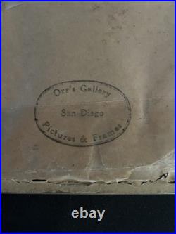 Vintage Japanese Woodblock Print The Heroine Yugiri by Shima Seien Framed