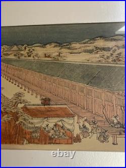 Vintage Japanese Woodblock Print Utagawa Toyoharu Sanjusangendo Kyoto RecutBlock Vintage Japanese Woodblock Print Utagawa Toyoharu Sanjusangendo Kyoto RecutBlock