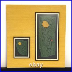 Vintage MCM Haku Maki Signed and Numbered Original Woodblock Poem Art #69-60