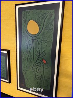 Vintage MCM Haku Maki Signed and Numbered Original Woodblock Poem Art #69-60