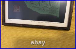 Vintage MCM Haku Maki Signed and Numbered Original Woodblock Poem Art #69-60