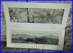 Vintage Noted Artist Fred Harris 1932-2010 Japanese Style Woodblock A. P. Print