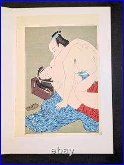 Vintage Utagawa Toyohara Shunga Japanese Woodblock Showa Recut