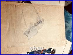 Vintage Woodblock Prints 3 Worriers Tattoos And Blood