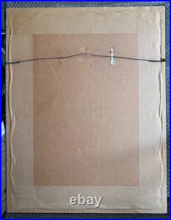 Vtg Framed Modern Japanese Woodblock print Hasegawa Sadanobu III Kabuki play