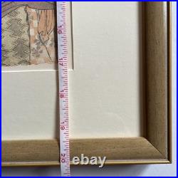 Vtg Japanese Woodblock Print Kitagawa Utamaro Young Woman Blowing a Glass Popen