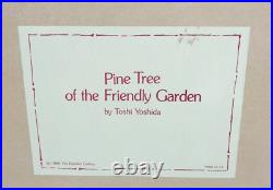 Vtg Japanese Woodblock Print Pine Tree Of The Friendly Garden By Toshi Yoshida
