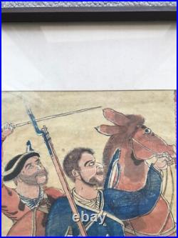 WOODBLOCK PRINT multicolored Japan Ukiyoe art antique Utagawa EDO period