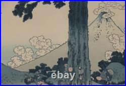 Woodblock Print After Hokusai Mishima Pass in Kai Province, Edo Period