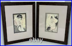 Woodblock Print Kitagawa Utamaro The Immortal Qin Gao/Courtesan Wakazuru Matsuya Woodblock Print Kitagawa Utamaro The Immortal Qin Gao/Courtesan Wakazuru Matsuya