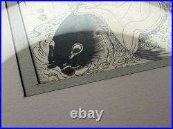 Woodblock Print Kitagawa Utamaro The Immortal Qin Gao/Courtesan Wakazuru Matsuya