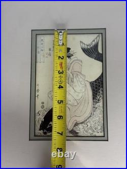 Woodblock Print Kitagawa Utamaro The Immortal Qin Gao/Courtesan Wakazuru Matsuya Woodblock Print Kitagawa Utamaro The Immortal Qin Gao/Courtesan Wakazuru Matsuya