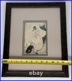 Woodblock Print Kitagawa Utamaro The Immortal Qin Gao/Courtesan Wakazuru Matsuya Woodblock Print Kitagawa Utamaro The Immortal Qin Gao/Courtesan Wakazuru Matsuya