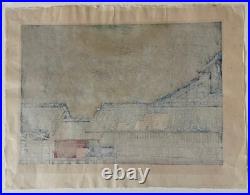 Woodblock Print Sekino Jun'ichiro Sun over Rooftops